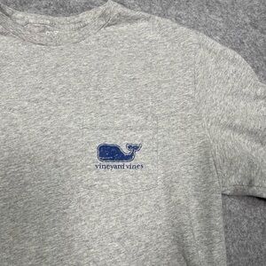Vineyard Vines Gray T-Shirt with Blue Logo